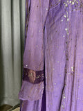 Tissue Mukaish/Kamdani Suit set in Dusty Purple