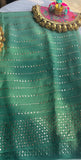 Green Ombre Organza Mukaish Saree