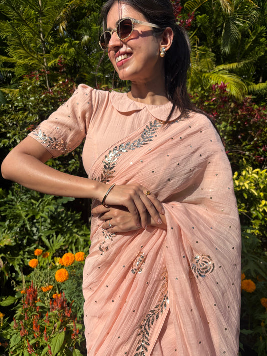 Our Best Seller Mal Chanderi Mukaish Saree