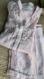 Baby Pink Mal Chanderi Chikankari Co-ord Set