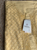 Yellow Fine Cotton Chikankari Men's Kurta Fabric