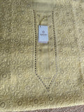 Lime Yellow Mal Chanderi Chikankari Men's Kurta Fabric