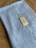 Powder Blue Georgette Chikankari Men's Kurta Fabric