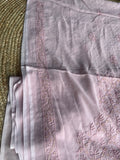 Dusty Pink Georgette Chikankari Men's Kurta Fabric
