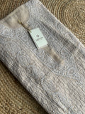 Beige Pure Tissue Silk Chikankari Men's Kurta Fabric