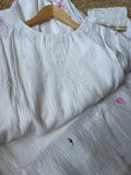 White Mal Chanderi Chikankari Suit