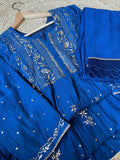 Royal Blue Mal Mukaish Suit Set