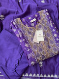 Purple Mal Chanderi Kurta Set
