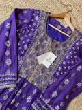 Purple Mal Chanderi Kurta Set