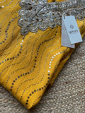 Golden Mustard Mal Mukaish Co-ord Set Suit