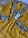 Golden Mustard Mal Mukaish Co-ord Set Suit