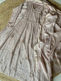 Nude Pink Mal Chanderi Mukaish Kurta Set