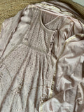 Nude Pink Mal Chanderi Mukaish Kurta Set