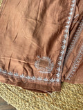 Brown Colour Mal & Chanderi Silk Chikankari Co-ord Set