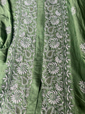 Green Chanderi Silk Chikankari Co-ord Set