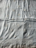 Powder Blue Mal Chanderi Chikankari Men's Kurta Fabric