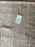 Beige Mal Chanderi Chikankari Men's Kurta Fabric