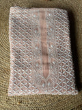 Powder Brown Mal Chanderi Chikankari Men's Kurta Fabric