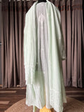 Light Pastel Green Mal Chanderi Chikankari Suit Set