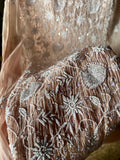 Light Brown-Peach ombré Mal Chanderi Chikankari Suit Set