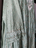 Green Moonga Silk Anarkali