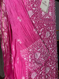 Raani Pink Ombre Mal Chanderi Chikankari Suit Set