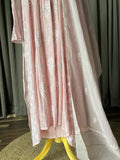Light Pink Mal Chanderi Chikankari Angrakha Suit Set