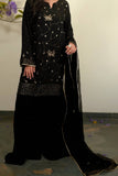 Black premium sharara set
