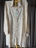 Silver tissue mukaish/kamdani shirt top