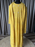 Golden Mustard Yellow Mal Chanderi Suit Set