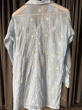 Mal chanderi chikan mukaish top with banarasi boota