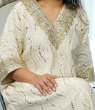 Ivory Mal Chanderi Co-ord Set Suit