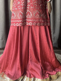 Burgundy Colour Chikankari & Gotapatti Sharara Set in Georgette