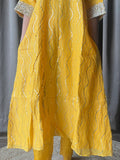 Golden Mustard Mal Mukaish Co-ord Set Suit