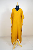 Mustard Yellow Pure Georgette Kaftaan