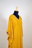 Mustard Yellow Pure Georgette Kaftaan