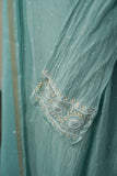 Teal Mal Chanderi Chikankari Suit