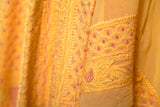 Yellow Georgette Chikanakari & Cutdaana Anarkali