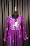 Purple Mal Chanderi Kurta Set