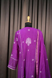 Purple Mal Chanderi Kurta Set