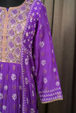 Purple Mal Chanderi Kurta Set