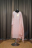 Nude Pink Mal Chanderi Suit Set