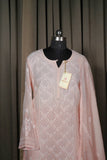 Nude Pink Mal Chanderi Suit Set