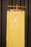 Lemon yellow Chanderi silk Chikankari men kurta set