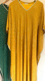 Mustard Yellow Pure Georgette Kaftaan