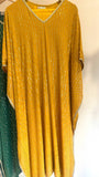 Mustard Yellow Pure Georgette Kaftaan