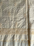 Yellow Fine Cotton Unisex Chikankari Kurta