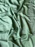 Green Moonga Silk Anarkali