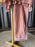 Brown Colour Mal & Chanderi Silk Chikankari Co-ord Set