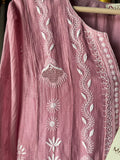 Pink Mal Chanderi Chikankari Co-ord Set